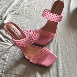 Steve Madden Pink Studded Heels